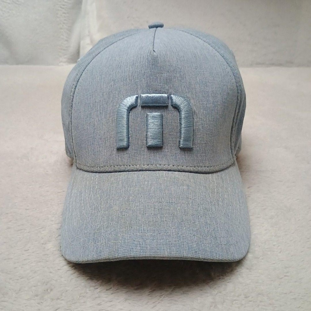 Travis Mathew Golf Hat Cap Snap Back Mens Blue Cotton Canvas Breathable Work